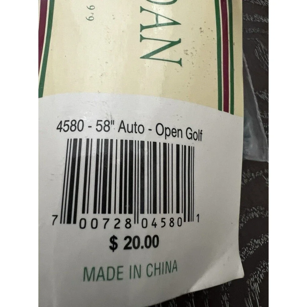 Golf Umbrella  Haas-Jordan Green/White auto wood handle 58